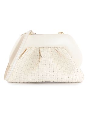 White Tia clutch bag THE MOIRE' | TMSR25TMW81SHELL